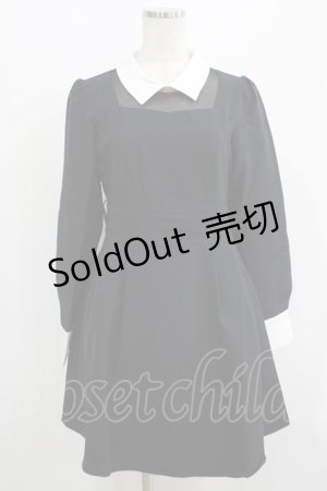 画像: DearMyLove / リボン付デコルテシアーフレアワンピース M ブラック H-25-08-23-016-EL-OP-NS-ZH