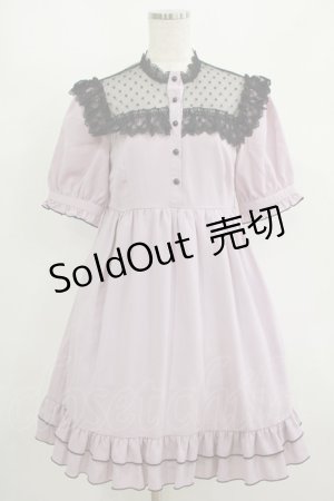 画像: DearMyLove / ドットチュール切替ワンピース M ピンク H-25-08-23-020-EL-OP-NS-ZH