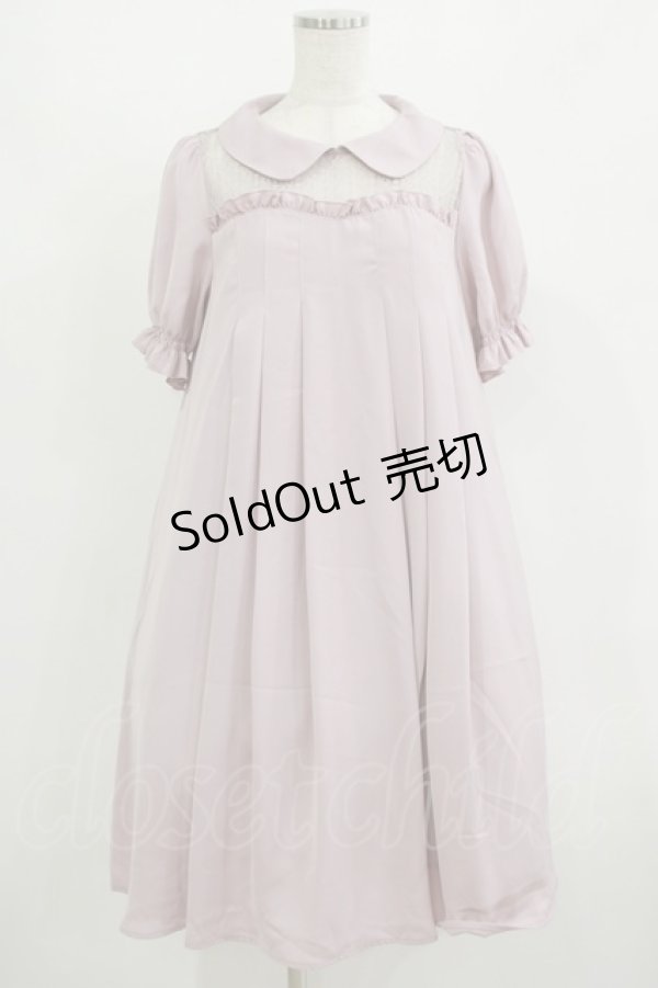 画像1: axes femme POETIQUE / メッセージリボンＡラインワンピース M ピンク H-25-08-23-021-AX-OP-NS-ZH (1)