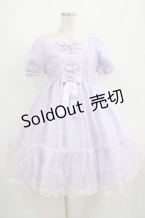 画像: Angelic Pretty / Lovelyオーガンジーワンピース Free ラベンダー H-25-08-24-001-AP-OP-NS-ZH