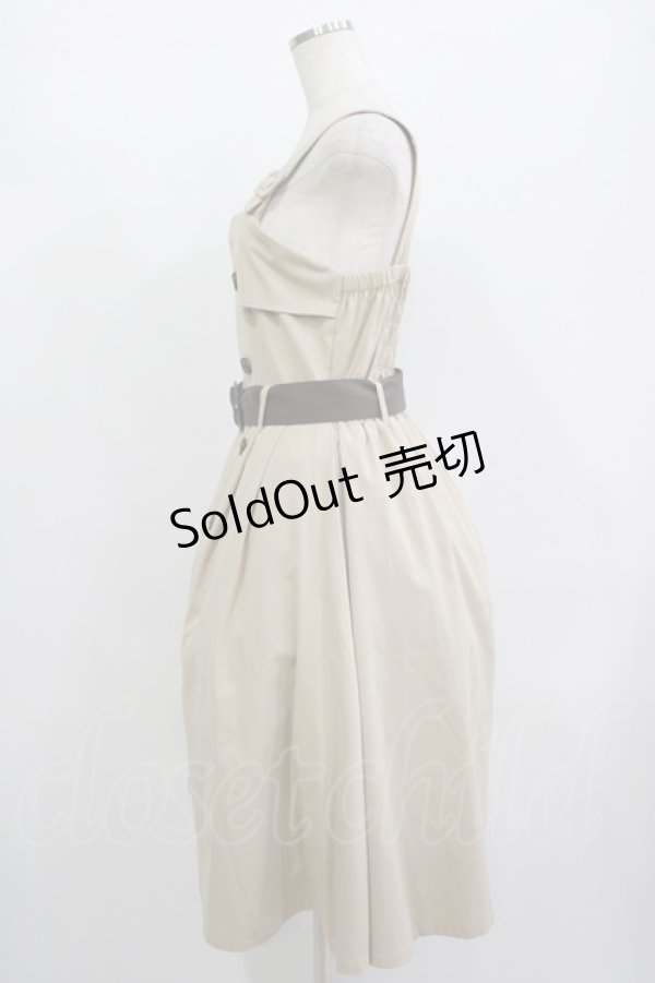 画像2: axes femme POETIQUE / バイカラートレンチワンピ M ベージュ H-25-08-24-029-AX-OP-NS-ZH (2)