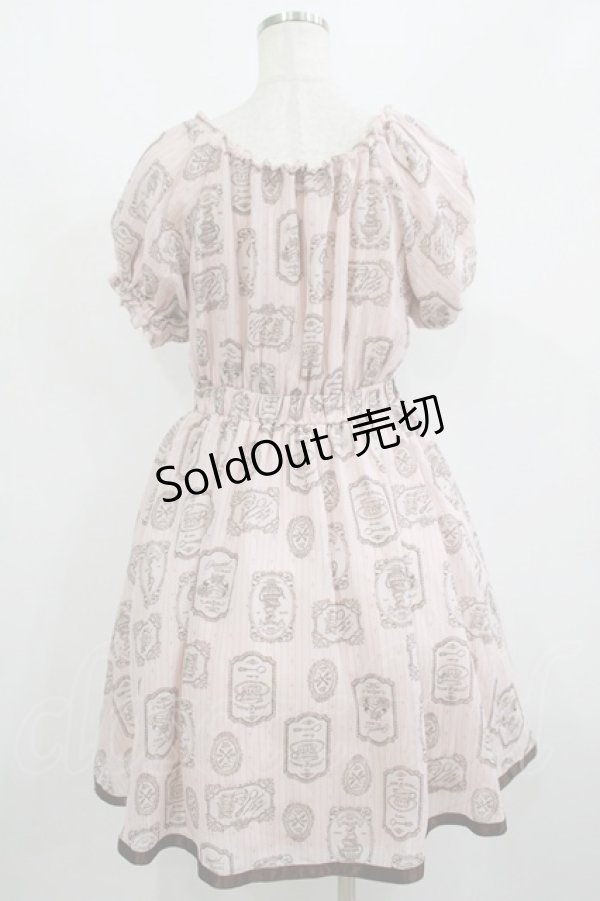 画像3: axes femme POETIQUE / ティーカップストライプワンピース M ピンク H-25-08-24-031-AX-OP-NS-ZH (3)