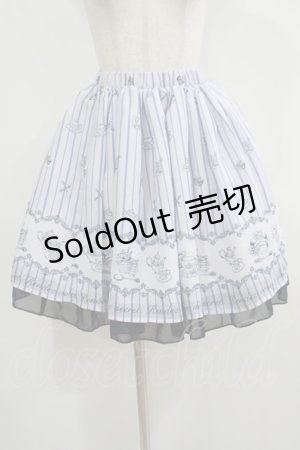 画像: axes femme POETIQUE / ティーパーティー柄スカート M サックス H-25-08-24-033-AX-SK-NS-ZH