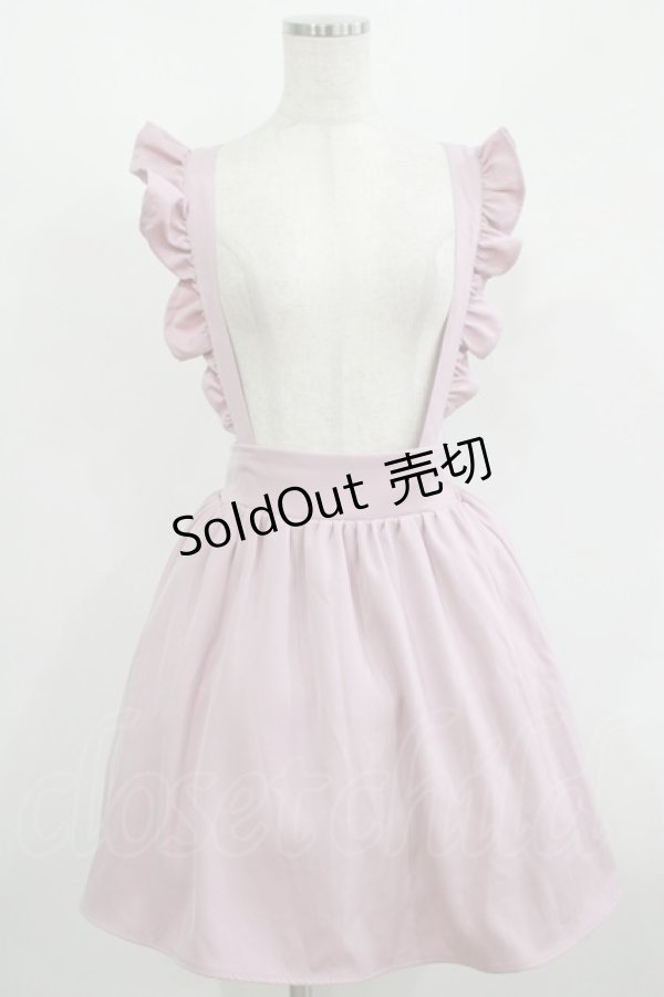 画像1: Ank Rouge / フリルサスペンダースカート M ピンク H-25-08-24-034-CA-SK-NS-ZH (1)