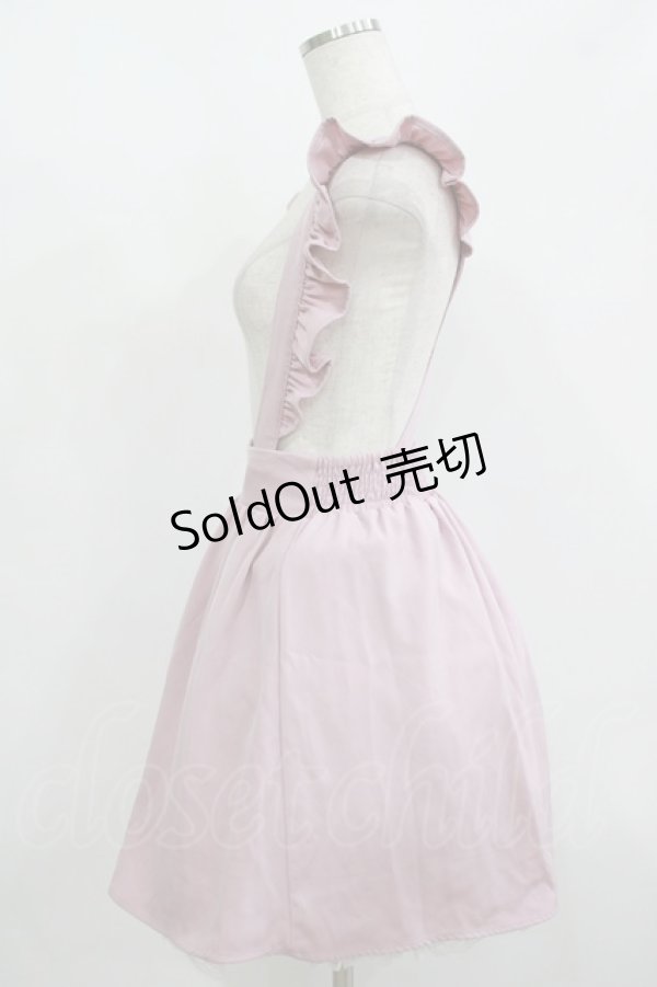 画像2: Ank Rouge / フリルサスペンダースカート M ピンク H-25-08-24-034-CA-SK-NS-ZH (2)