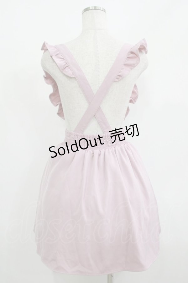 画像3: Ank Rouge / フリルサスペンダースカート M ピンク H-25-08-24-034-CA-SK-NS-ZH (3)