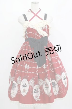 画像: ALICE and the PIRATES / Trick Hat, Pricked Heart柄ベビードールジャンパースカート Free カーディナル H-25-08-24-004-PA-OP-NS-ZH