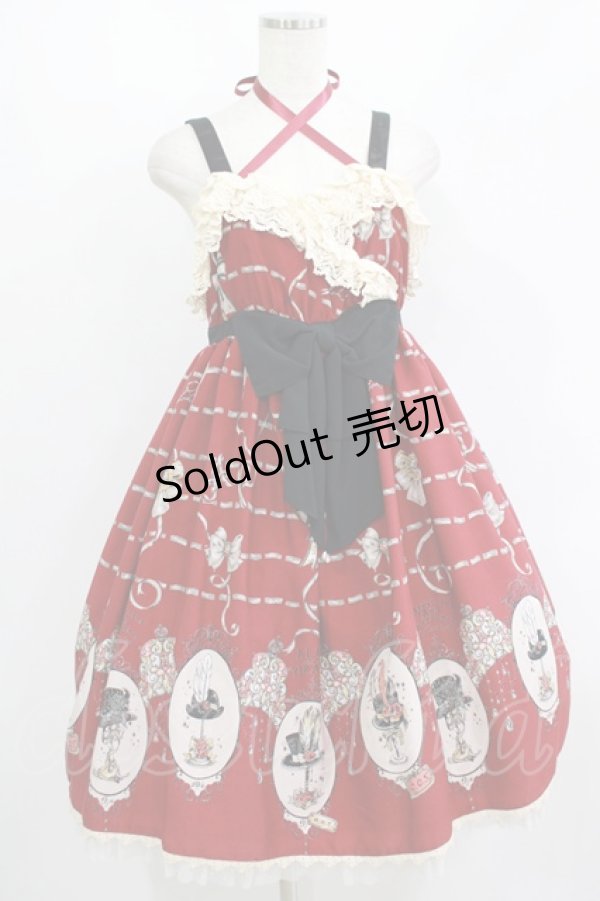 画像1: ALICE and the PIRATES / Trick Hat, Pricked Heart柄ベビードールジャンパースカート Free カーディナル H-25-08-24-004-PA-OP-NS-ZH (1)