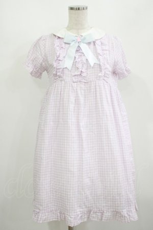 画像: Nile Perch / ギンガムチェックワンピース Free ラベンダー H-25-08-24-042-LO-OP-NS-ZH