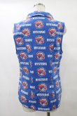 画像2: HYSTERIC GLAMOUR / 総柄ノースリーブブラウス  ブルー H-25-08-24-1044-PU-BL-KB-ZH (2)