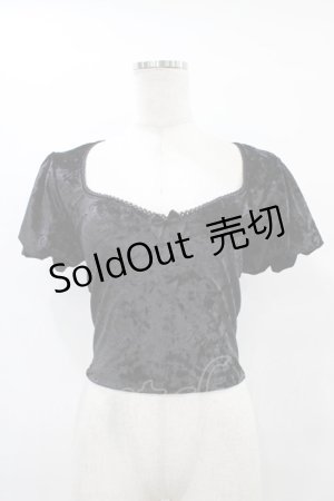 画像: WIDOW / ベルベットパフトップス XS 黒 H-25-08-24-1052-PU-TO-KB-ZH