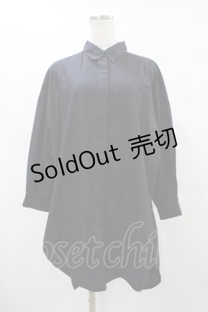 画像: monomania / BIGシャツ  黒 H-25-08-24-1056-PU-BL-KB-ZH