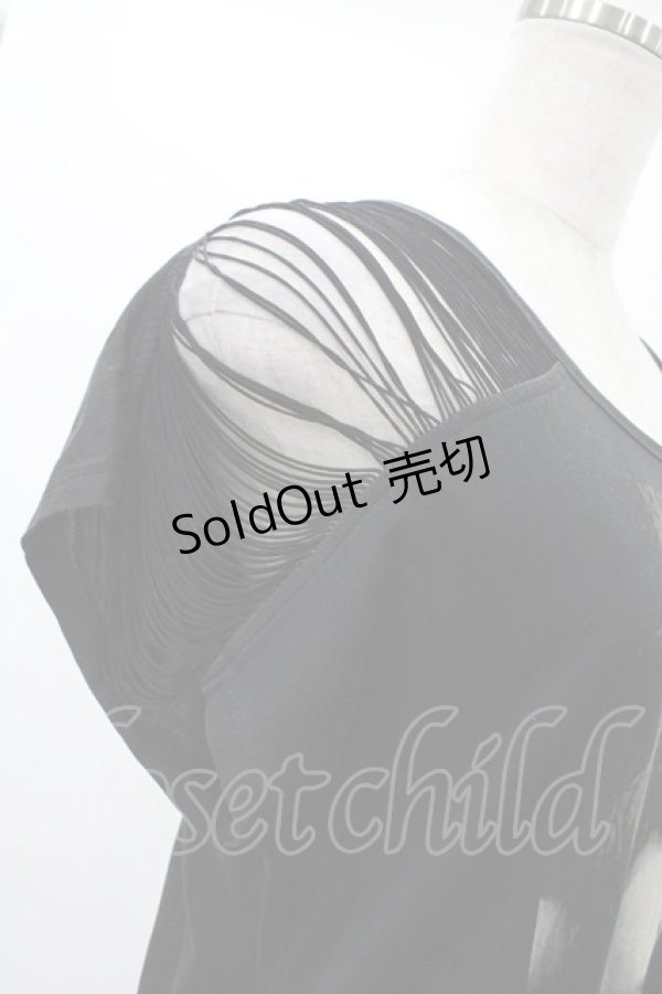 画像3: HYSTERIC GLAMOUR / 肩切替プリントカットソー  黒 H-25-08-24-1060-PU-TO-KB-ZH (3)