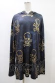 画像1: NieR Clothing / 総柄プルパーカー  黒 H-25-08-24-1061-PU-TO-KB-ZH (1)