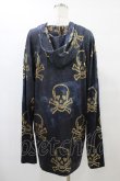 画像2: NieR Clothing / 総柄プルパーカー  黒 H-25-08-24-1061-PU-TO-KB-ZH (2)