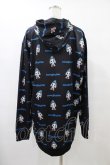 画像2: NieR Clothing / 総柄ZIPパーカー F 黒 H-25-08-24-1065-PU-TO-KB-ZH (2)
