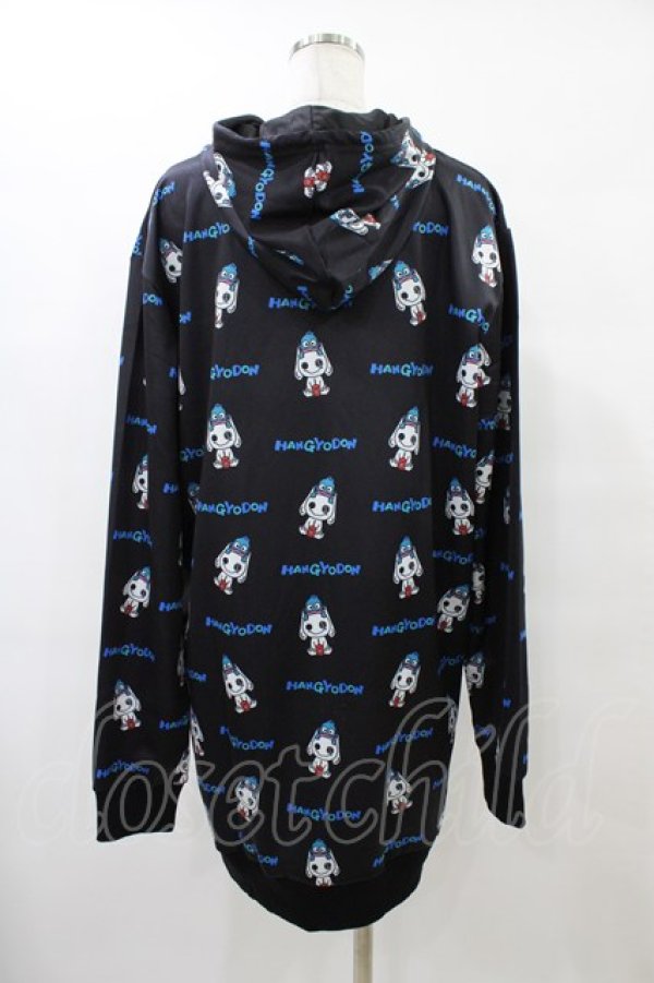 画像2: NieR Clothing / 総柄ZIPパーカー F 黒 H-25-08-24-1065-PU-TO-KB-ZH (2)