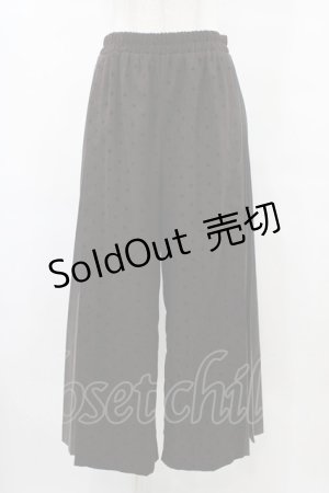 画像: axes femme / フロッキードットプリーツ切替パンツ  茶 H-25-08-24-1028-AX-PA-KB-ZH