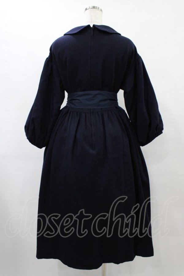 画像2: Jane Marple / CREATING ALICE刺繍ドレス  ネイビー H-25-08-24-1033-JM-OP-KB-ZH (2)