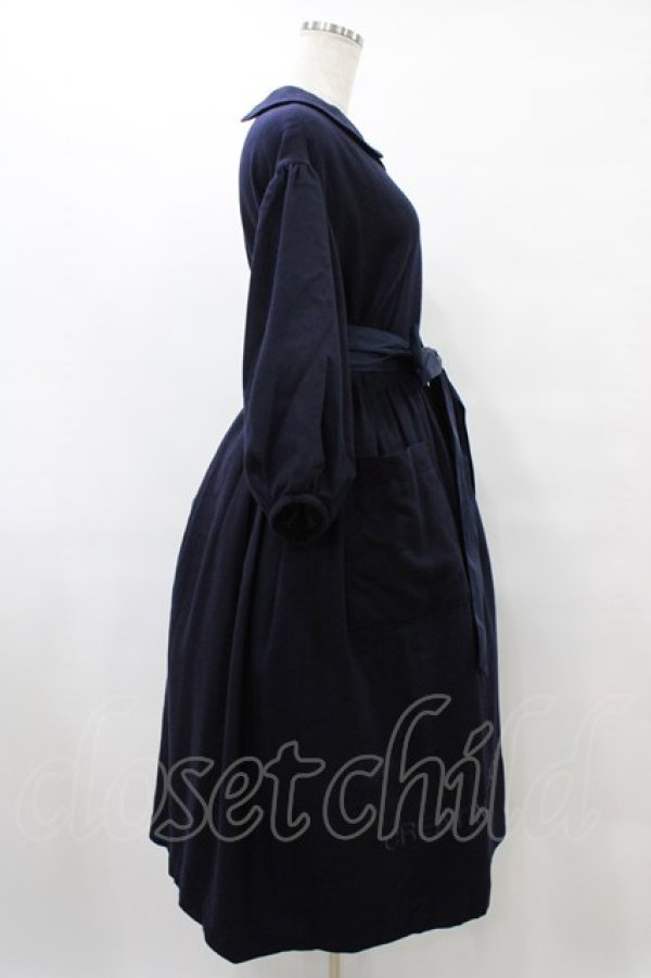 画像3: Jane Marple / CREATING ALICE刺繍ドレス  ネイビー H-25-08-24-1033-JM-OP-KB-ZH (3)