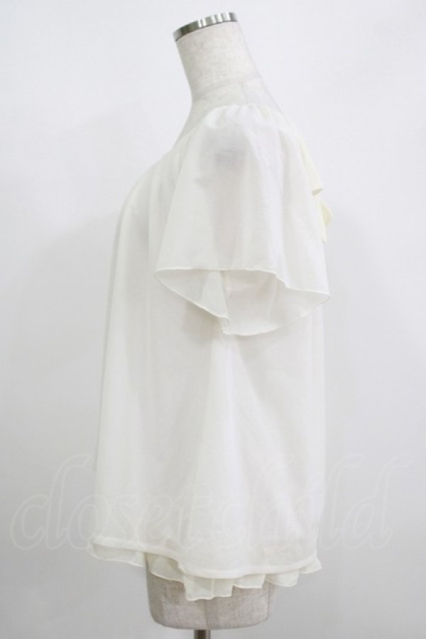 画像2: axes femme / バックリボンシフォンプルオーバー M オフ H-25-08-24-052-AX-TO-NS-ZH (2)