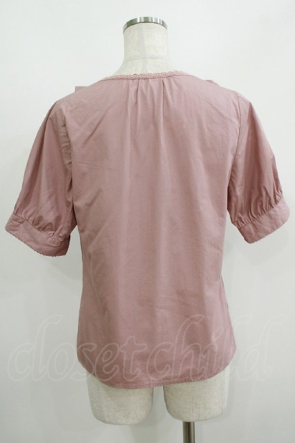 画像3: Fi.n.t / スクエアネックフリルブラウス Free PINK BROWN H-25-08-24-053-CA-BL-NS-ZH (3)