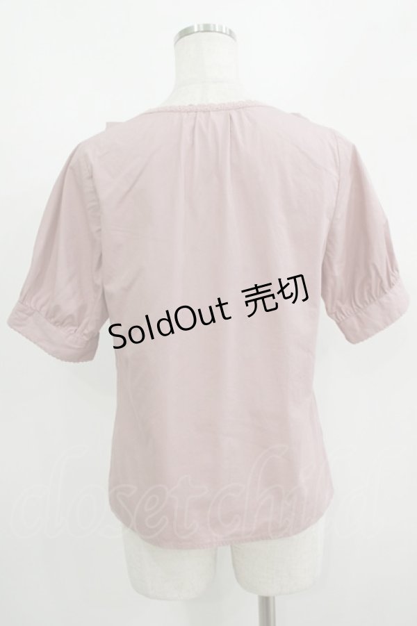 画像3: Fi.n.t / スクエアネックフリルブラウス Free PINK BROWN H-25-08-24-053-CA-BL-NS-ZH (3)