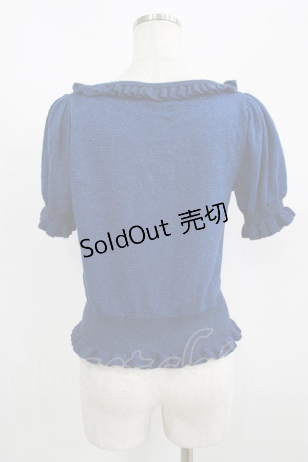 画像3: metamorphose / スクエアあき半袖リボンカーディガン Free ネイビー H-25-08-24-060-ME-TO-NS-ZH (3)