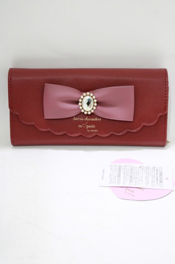 画像1: m petit by misako / サンリオキャラクターズコラボ ハローキティ 長財布  レッド H-25-08-24-069-LO-ZA-NS-ZH (1)
