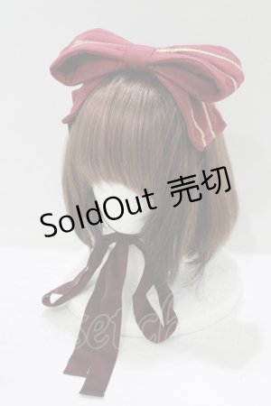 画像: metamorphose / ブレード付リボンヘッドドレス  ボルドー H-25-08-24-073-ME-AC-NS-ZH
