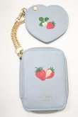 画像1: m petit by misako / AMハートミラーツキポーチ  サックス H-25-08-24-074-LO-ZA-NS-ZH (1)
