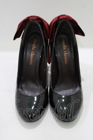 画像: mayla classic / シェドリーネ 10.5CM パンプス 37（24.0〜24.5） ブラックエナメル H-25-08-24-082-LO-SH-NS-ZH
