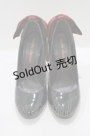 画像: mayla classic / シェドリーネ 10.5CM パンプス 37（24.0〜24.5） ブラックエナメル H-25-08-24-082-LO-SH-NS-ZH