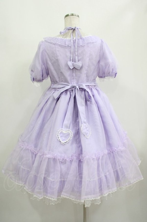 画像3: Angelic Pretty / Lovelyオーガンジーワンピース Free ラベンダー H-25-08-24-001-AP-OP-NS-ZH (3)
