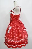 画像2: Angelic Pretty / うさぎちゃんポッケジャンパースカート Free レッド H-25-08-24-007-AP-OP-NS-ZH (2)