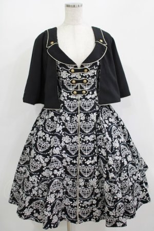 画像: metamorphose / ハートダマスクジレ風ジャンパースカート サイズ1 ブラック H-25-08-24-009-ME-OP-NS-ZH