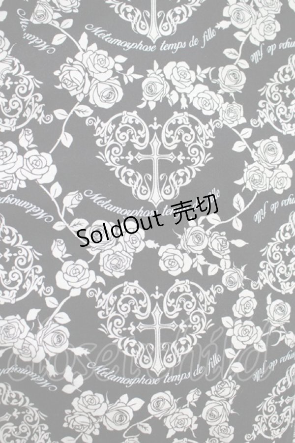 画像4: metamorphose / ハートダマスクジレ風ジャンパースカート サイズ1 ブラック H-25-08-24-009-ME-OP-NS-ZH (4)