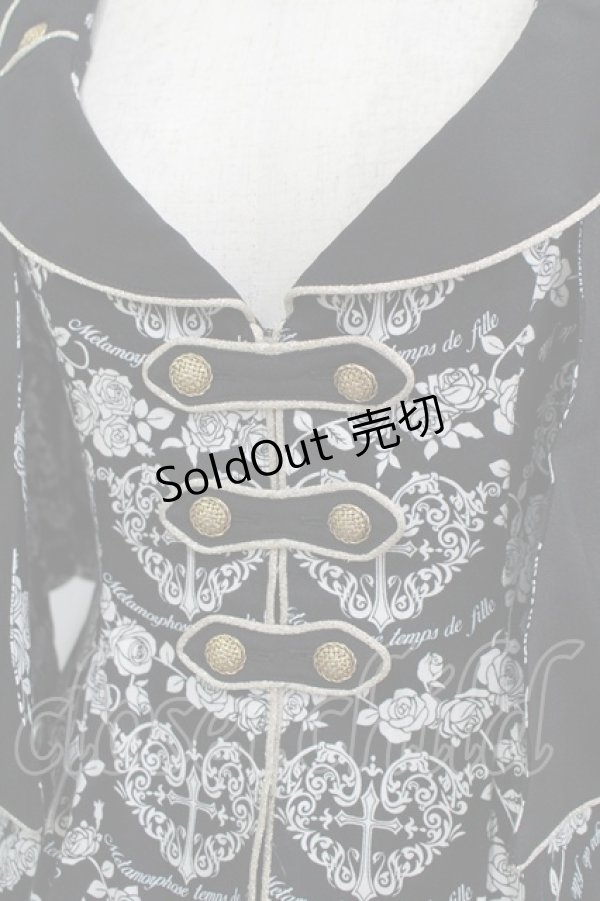 画像5: metamorphose / ハートダマスクジレ風ジャンパースカート サイズ1 ブラック H-25-08-24-009-ME-OP-NS-ZH (5)