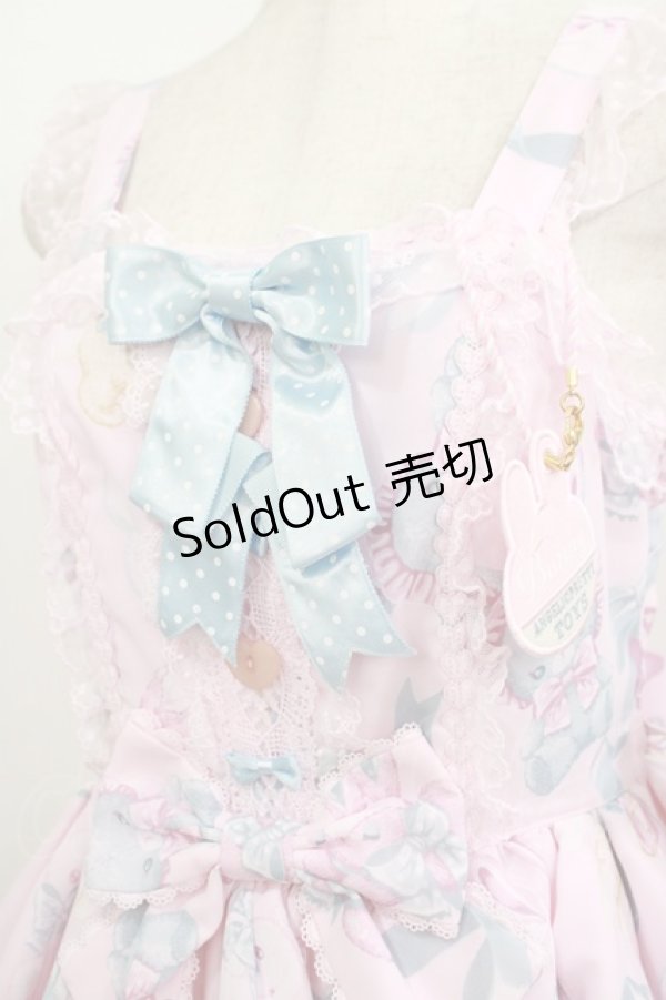 画像5: Angelic Pretty / Moco moco Bunnysジャンパースカート Free ピンク H-25-08-24-012-AP-OP-NS-ZH (5)
