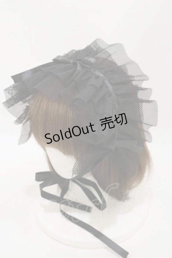 画像1: MARBLE / チュールヘッドドレス  ブラック H-25-08-25-1001-GO-AC-NS-ZH (1)