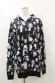 画像1: NieR Clothing / 総柄ZIPパーカー F 黒 H-25-08-25-1006-PU-TO-KB-ZH (1)