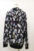 画像2: NieR Clothing / 総柄ZIPパーカー F 黒 H-25-08-25-1006-PU-TO-KB-ZH (2)