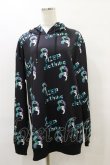 画像1: NieR Clothing / 総柄プルパーカー  黒 H-25-08-25-1007-PU-TO-KB-ZH (1)