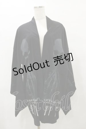 画像: SEX POT ReVeNGe / Skull Ghost Kimono Sleeveカーディガン  ブラック H-25-08-25-1048-SP-TO-KB-ZH