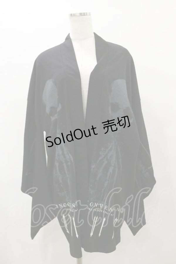 画像1: SEX POT ReVeNGe / Skull Ghost Kimono Sleeveカーディガン  ブラック H-25-08-25-1048-SP-TO-KB-ZH (1)