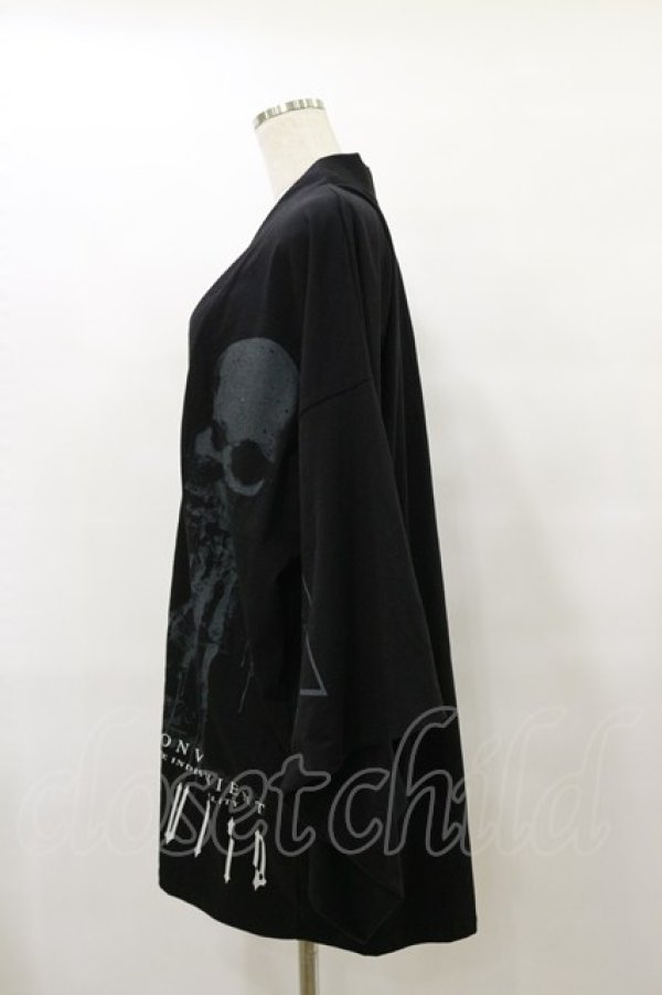 画像3: SEX POT ReVeNGe / Skull Ghost Kimono Sleeveカーディガン  ブラック H-25-08-25-1048-SP-TO-KB-ZH (3)