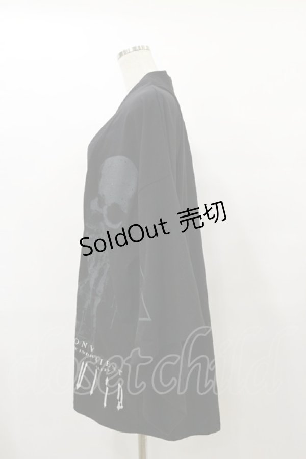 画像3: SEX POT ReVeNGe / Skull Ghost Kimono Sleeveカーディガン  ブラック H-25-08-25-1048-SP-TO-KB-ZH (3)