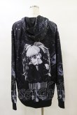 画像2: NieR Clothing / 総柄ZIPパーカー F 黒 H-25-08-25-1008-PU-TO-KB-ZH (2)