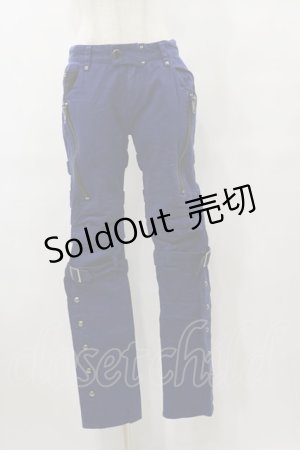 画像: SEX POT ReVeNGe / タックベルトパンツ S ブルー H-25-08-25-1066-SP-PA-KB-ZH