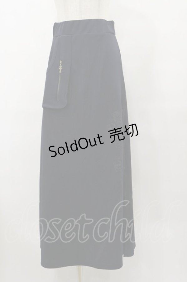 画像1: Rozen Kavalier / スリットZIPロングスカート  ネイビー H-25-08-25-1072-OO-SK-KB-ZH (1)